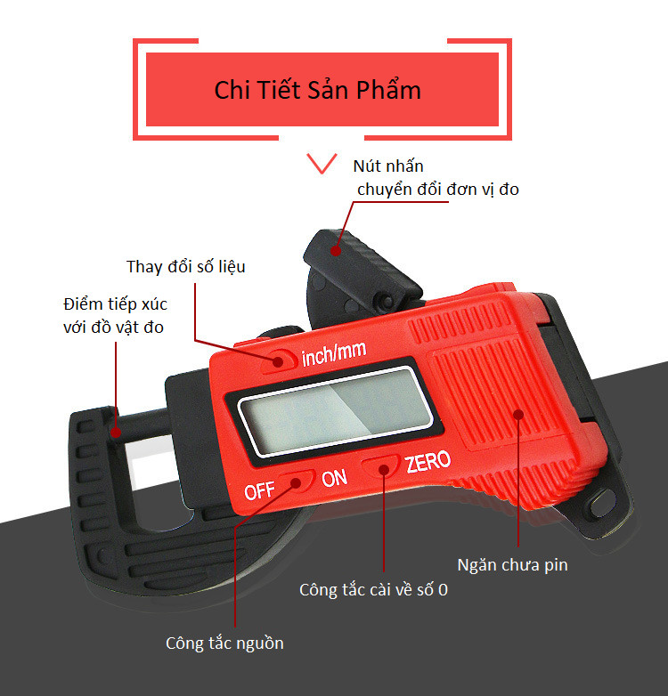 Thước kẹp điện tử mini 0-12,7