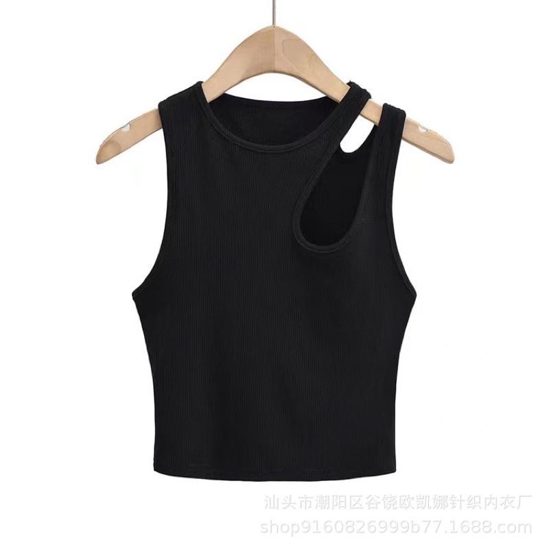 Áo croptop nữ khoét vai có mút cá tính, áo bra nữ, áo ba lỗ