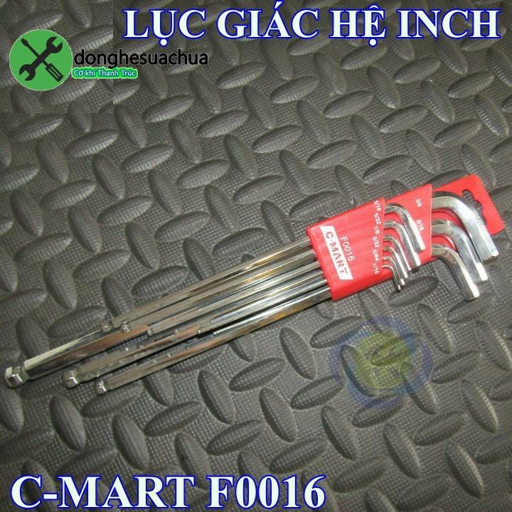 Bộ lục giác dài hệ inch C-mart F0016 9 cây