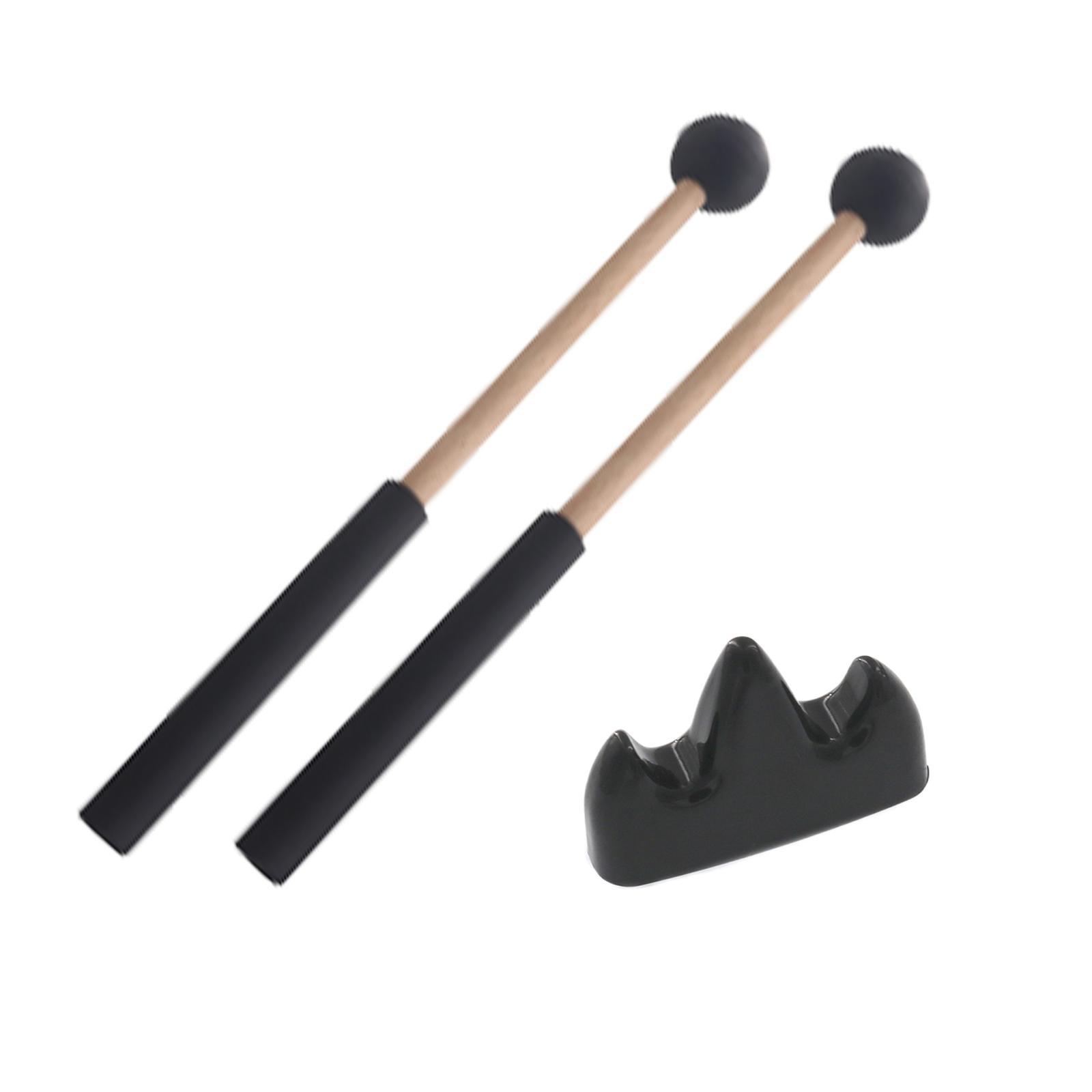 2x Rubber Head Mallet Percussion 8.7inch Drum Mallet for Marimba Meditation Yoga