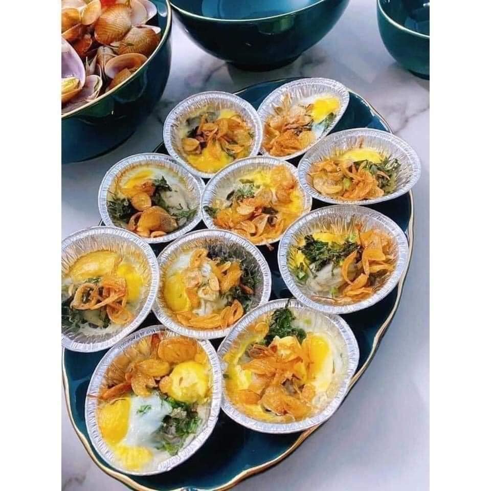 Túi   100 chén giấy bạc , đế cốc lót khuôn nướng bánh , hàu Tart trứng , bát đựng gia vị , nước chấm tiện lợi , khả năng chịu nhiệt cao chống dầu và chống bám bẩn , dễ tháo khuôn , an toàn và hợp vệ sinh