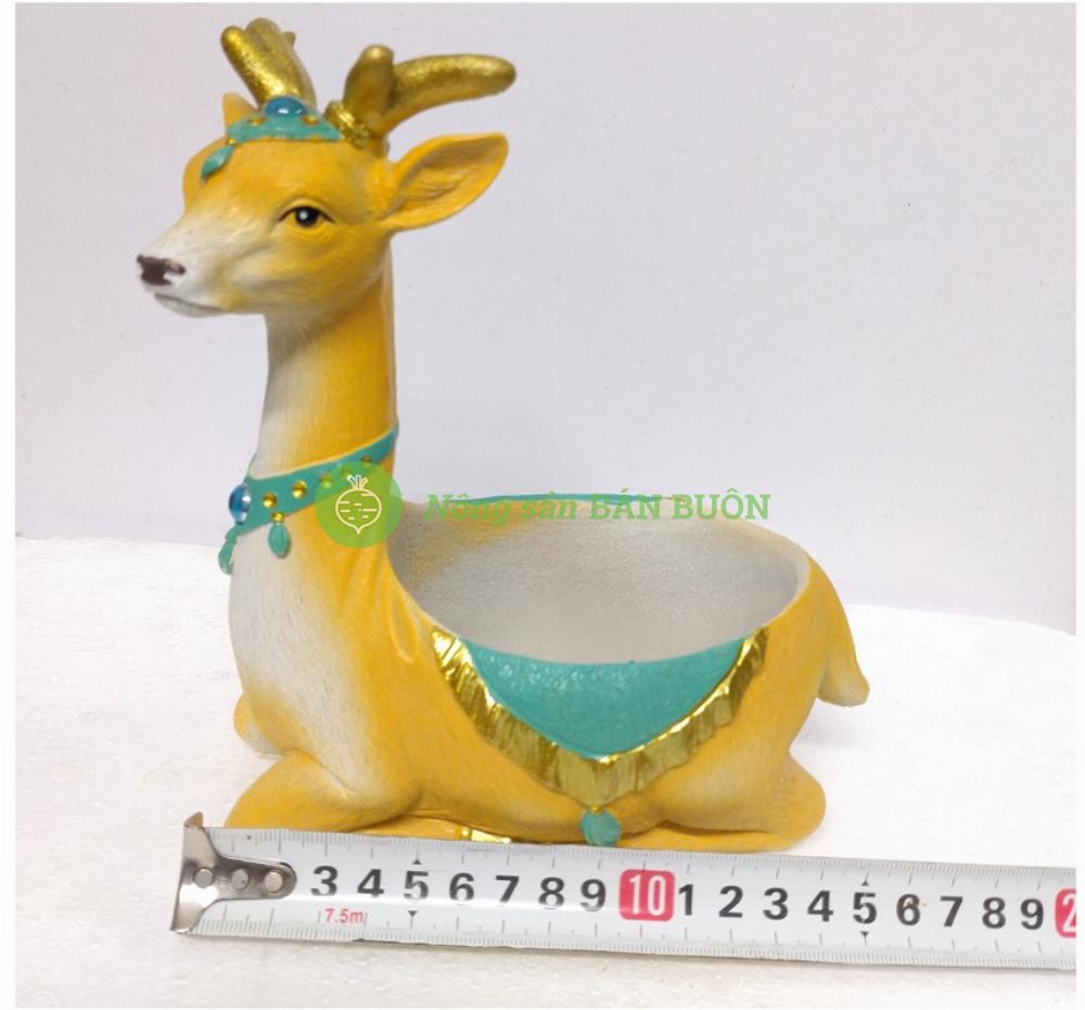 Chậu con Hươu, trồng cây cảnh mini, sen đá, xương rồng, cây để bàn - Chất liệu xi măng thạch cao, siêu bền đẹp, giữ màu bền lâu!