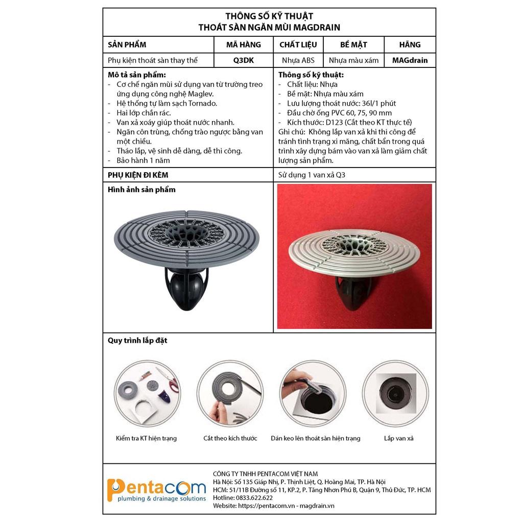 PHỤ KIỆN GA THOÁT SÀN NGĂN MÙI MAGDRAIN Q3-DK