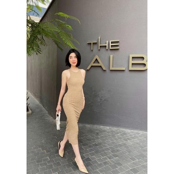 ĐẦM BODY VÁY BODY XỐP KHOÉT LƯNG SEXY GIMI ( Kèm ảnh thật