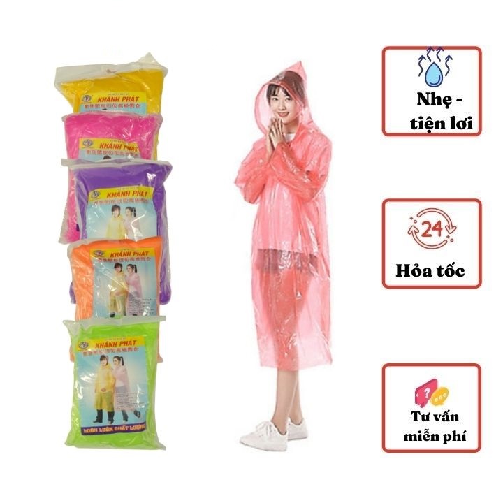 Áo mưa nylon tiện lợi - dễ sử dụng - nhẹ gọn - nhu cầu sỉ inbox shop - lấy màu ngẫu nhiên