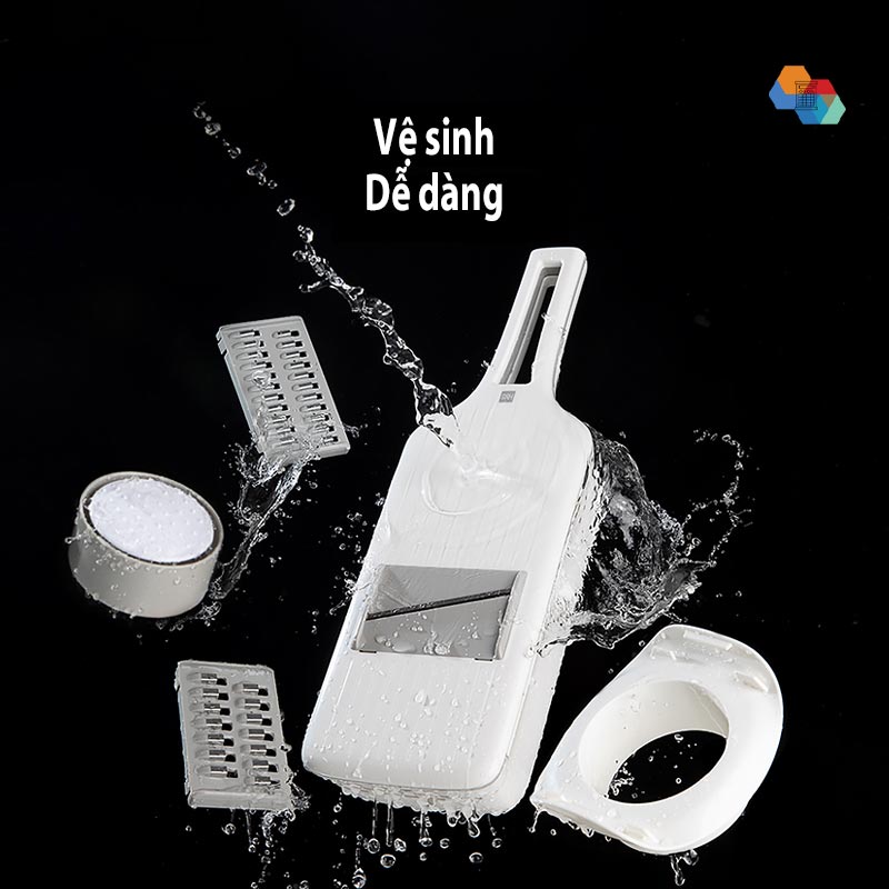 Bộ dụng cụ cắt, gọt, nạo rau củ, quả Huohou HU0137 nhà bếp đa chức năng, an toàn với tay tròn thao tác, hàng chính hãng