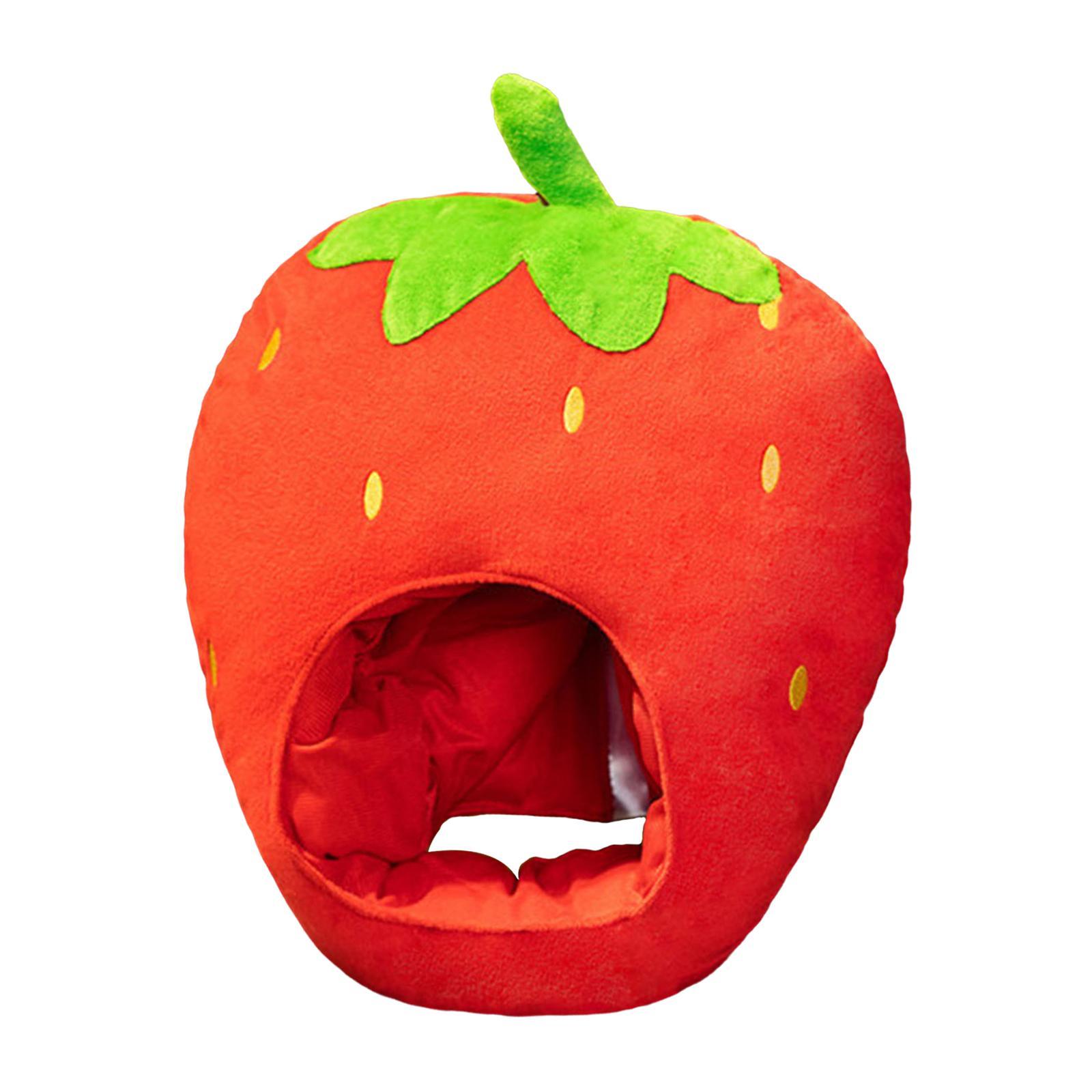 Funny Strawberry Hat Cartoon Novelty Headdress for Cosplay Role Play Holiday