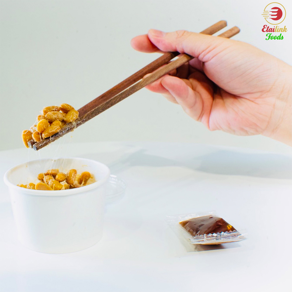 Đậu nành lên men Natto - Đậu tương ăn liền Etailink Foods - Set 3 hộp 150g hỗ trợ giảm cân