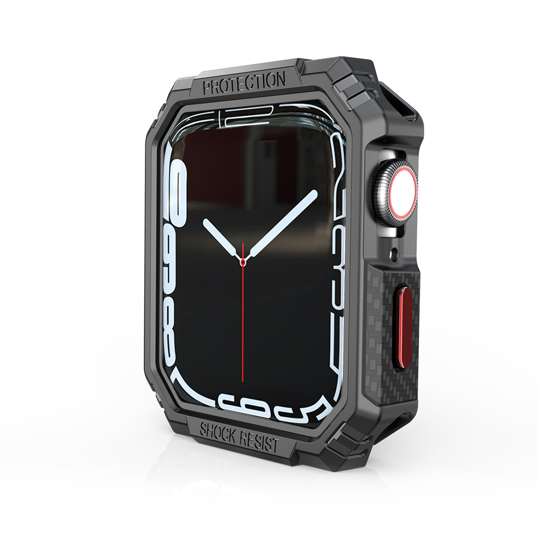 Ốp Case Armor Vân Carbon cho Apple Watch Series 4/5/6/SE/7/8/9/SE2 Size 40mm/41mm/44mm/45mm