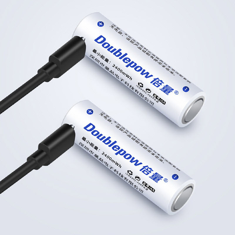 02 Pin tiểu sạc cổng Micro USB Doublepow AA 1.5V Dung Lượng 2400mWh AnZ - Hàng Chính Hãng