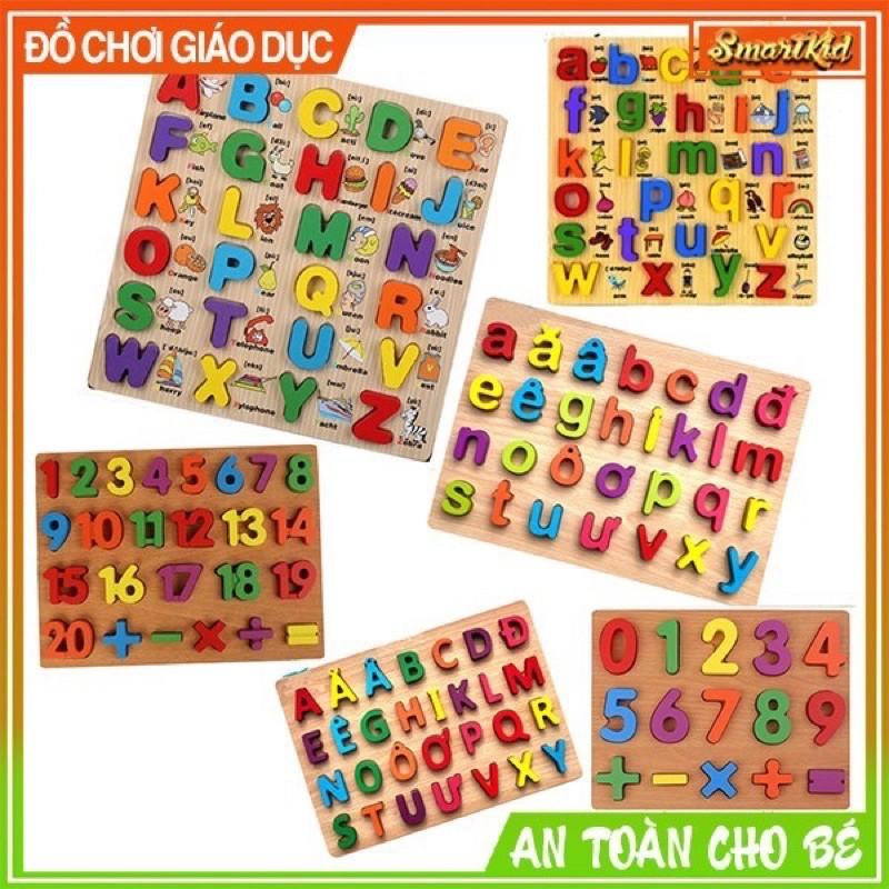 Bảng Chữ Cái,Số Nổi Bằng Gỗ Giúp Bé Vừa Học Vừa Chơi