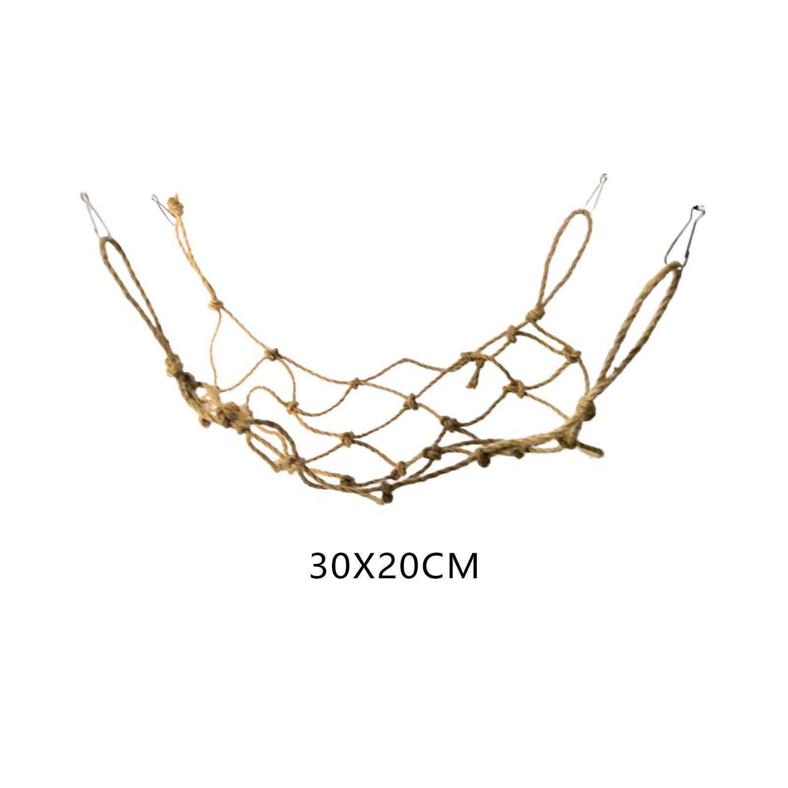 Bird Climbing Net Parrot Hanging Swing Rope Hamster Hammock for Parakeet, Canaries