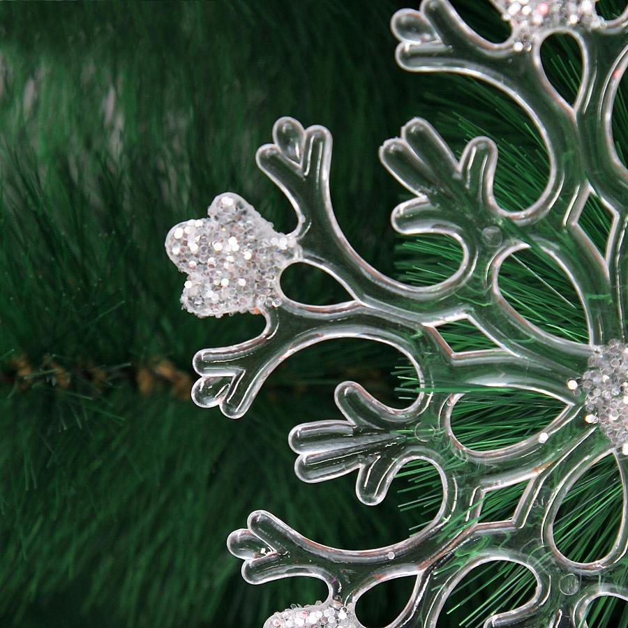 Bộ 12 hoa tuyết trong suốt trang trí tô điểm cho cây Giáng sinh