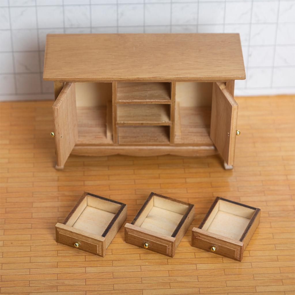 1:12 Dollhouse Modern Handmade Cabinet Furniture Decoration