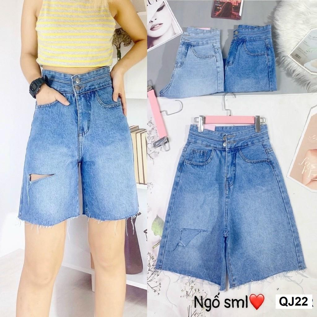 Quần jean ngố rách bigsize chất form VNXK QJ22