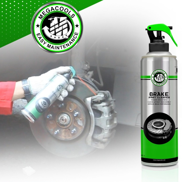 Vệ sinh sạch thắng đĩa MEGACOOLS BRAKE PART CLEANER 500ML - làm sạch bụi bẩn, chống kêu rít phanh đĩa