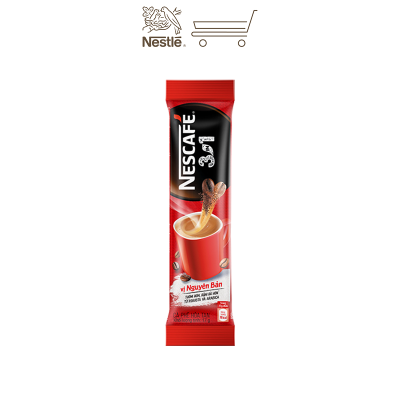 Cà phê hòa tan Nescafé 3in1 vị nguyên bản - công thức cải tiến (Hộp 20 gói)