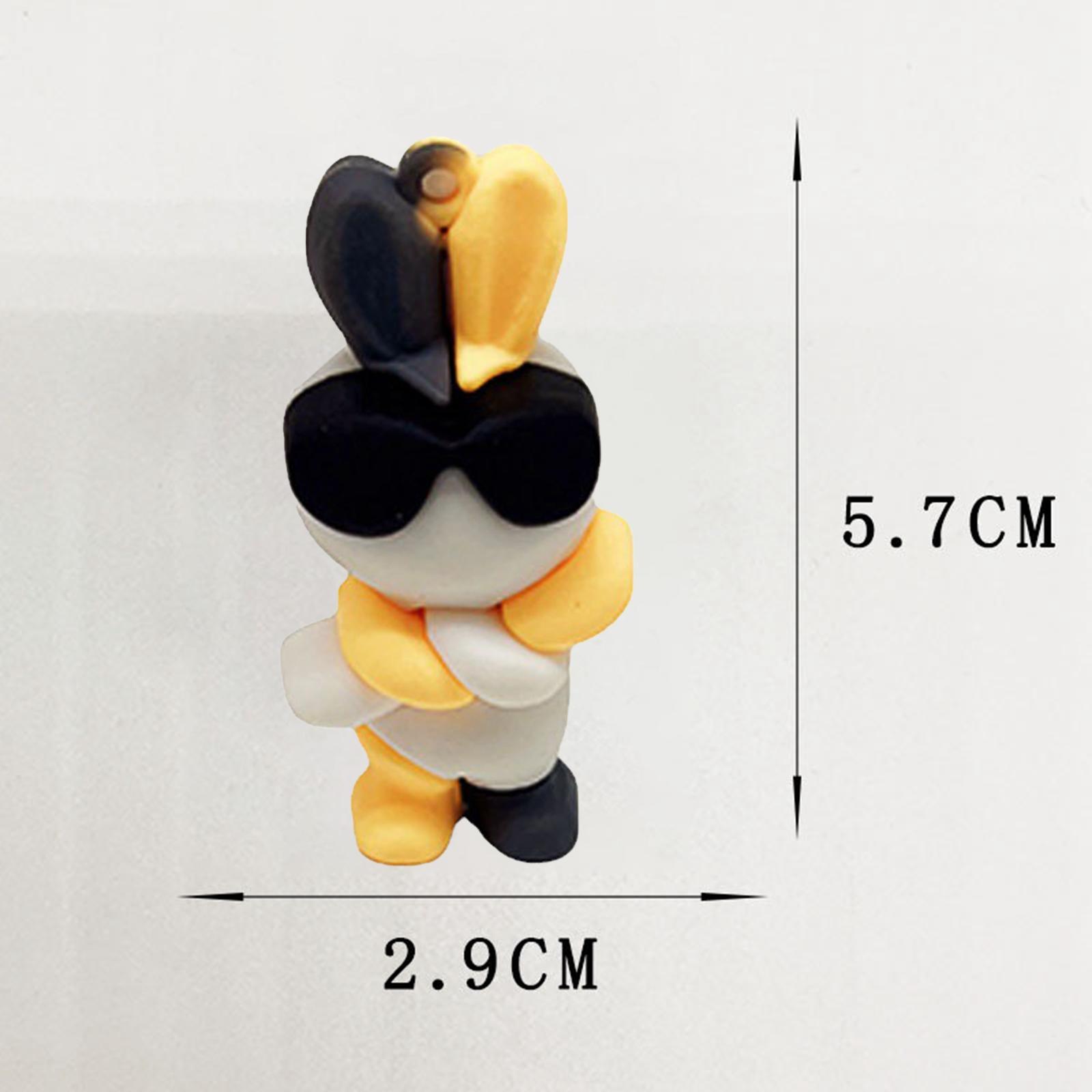 3x Rabbit Doll Key Chain Pendant Kids Adults Gifts Wear Glasses Rabbit Keychain for Purse