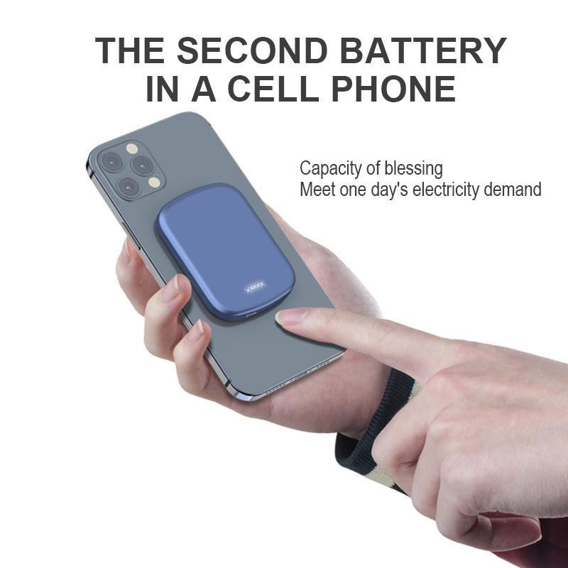 Sạc dự phòng nam châm ko dây mini sạc nhanh 5000mAh/10000mAh cho ĐT táo 12 13 pro promax mini