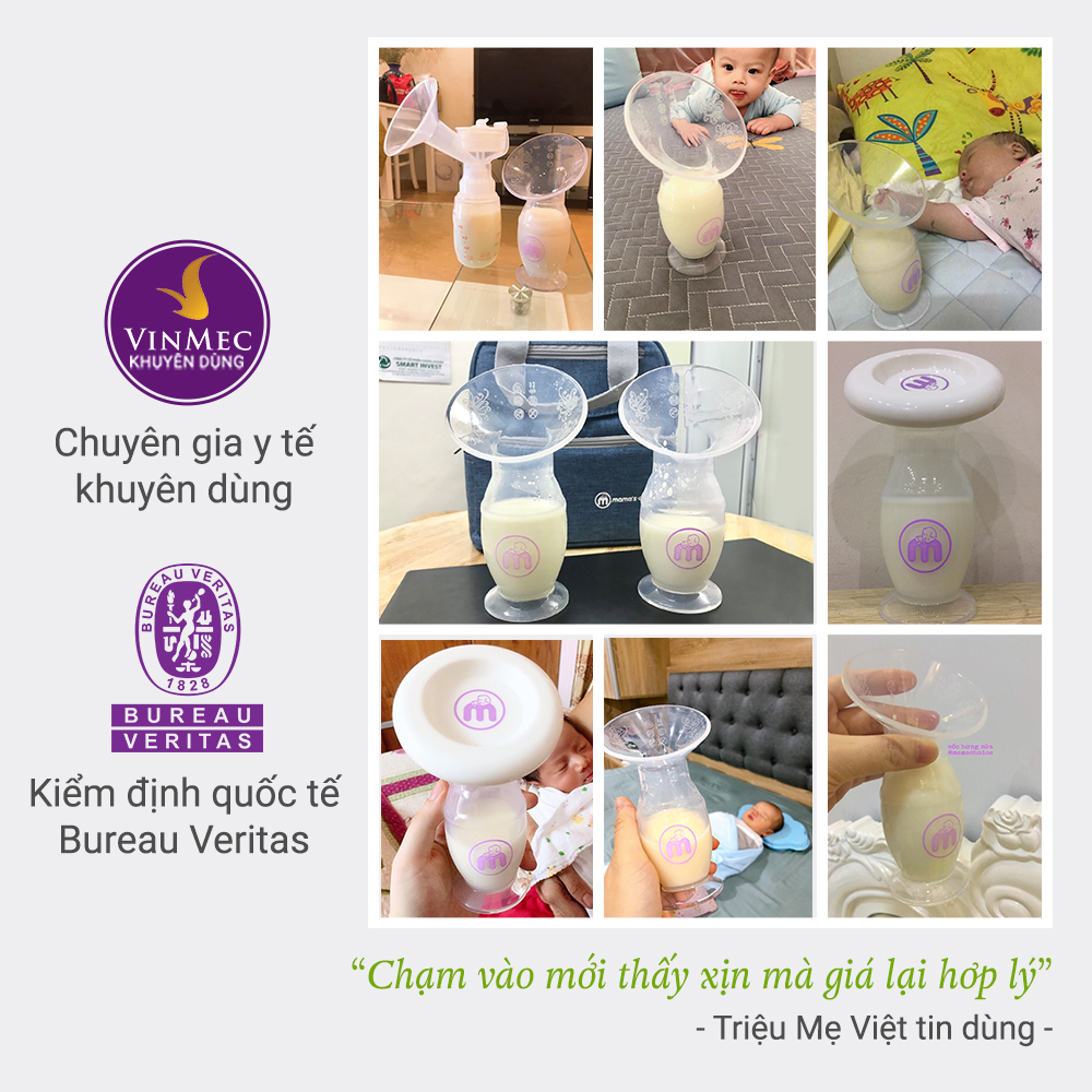 Cốc Hứng Sữa Mama’s Choice, Hút Sữa Rảnh Tay, Chất Liệu Silicone Cao Cấp, Chứng Nhận An Toàn FDA - 1 Cốc