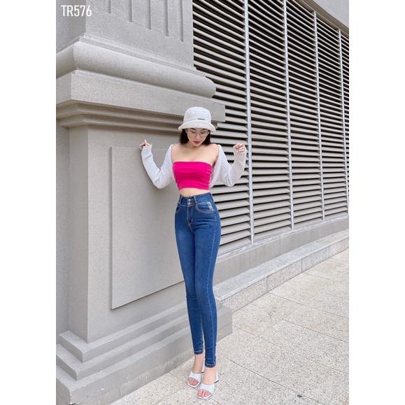 Quần Jeans Nữ Lưng Cao Co Giãn Siêu đẹp
