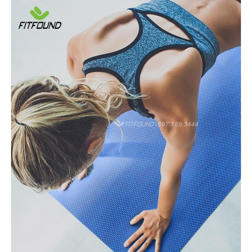 Thảm tập yoga cao su chống trơn trượt 1mm Fitfound Siêu mỏng gấp gọn đi du lịch sử dụng được như khăn trải