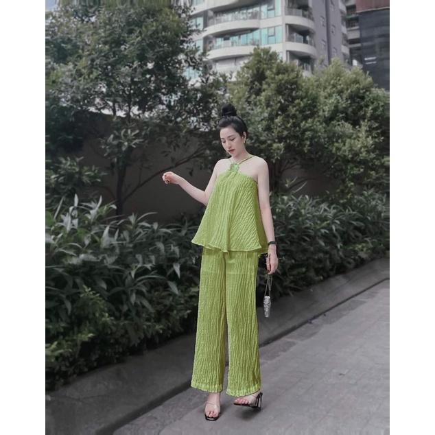 Set áo yếm quần suông ( chất xốp ) hình thật
