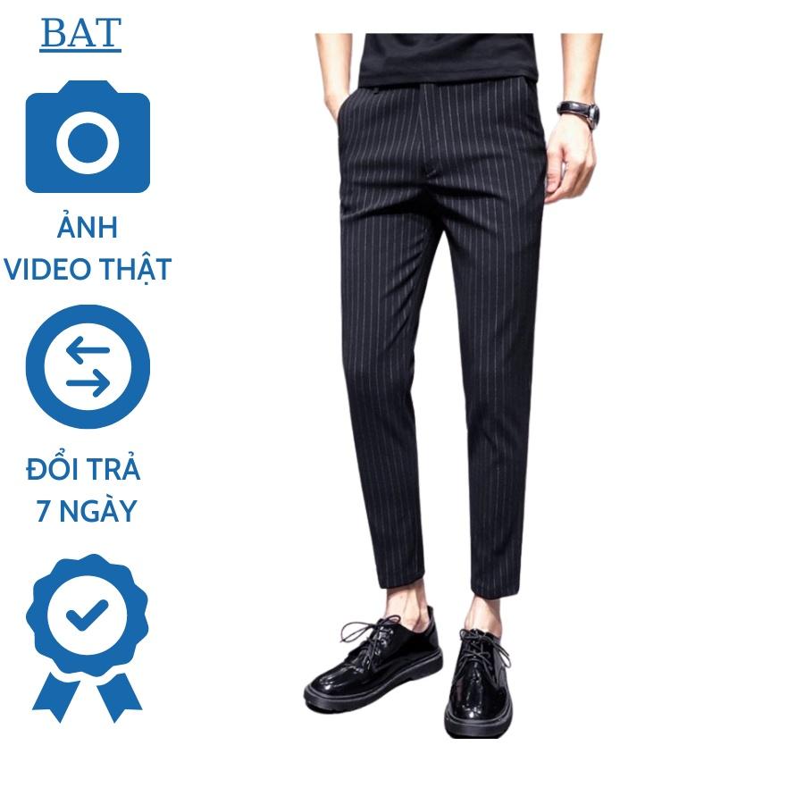 Quần âu nam BAT kẻ sọc chất vải cotton cao cấp, quần tây kẻ cực tôn dáng, lịch sự, trẻ trung, chuẩn thiết kế hàn quốc.