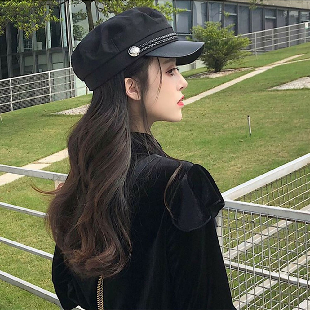 Mũ nồi da - nón beret thuỷ thủ thời trang, phong cách Hàn