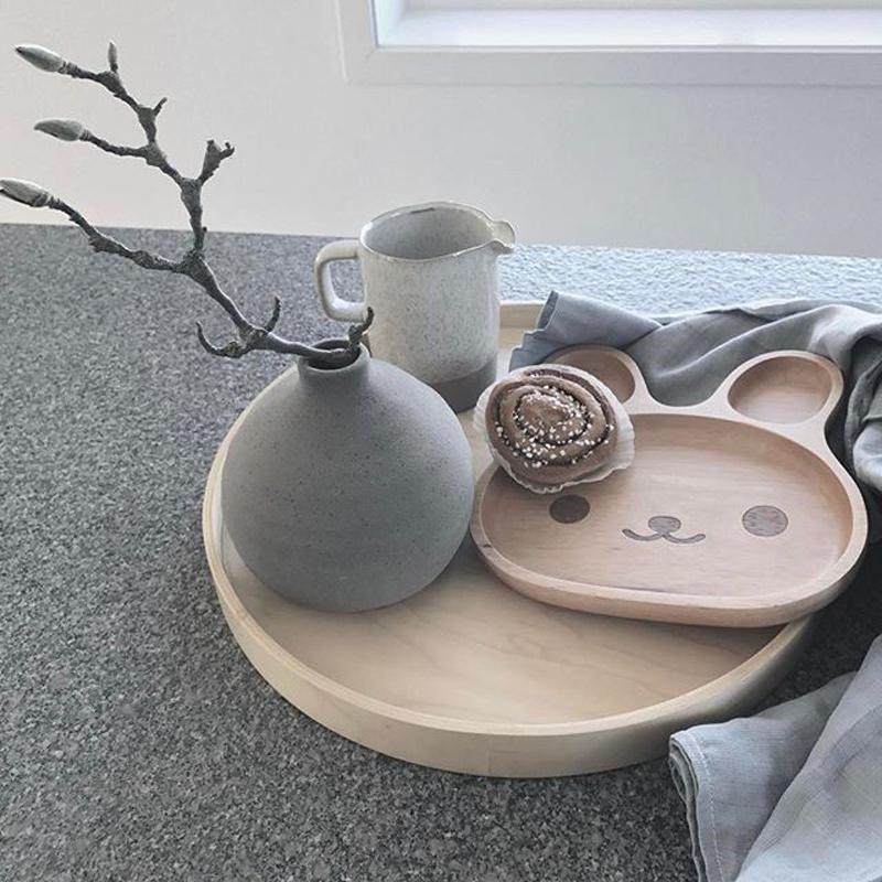 Gỗ Đĩa Ăn Cho Bé Prato Cho Bé Ăn Món Ăn Trẻ Em Ăn Cho Ăn Bộ Platos Trẻ Em Bé Servies Bộ Đồ Ăn Bát Nước Quai Khay