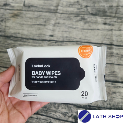 Khăn Giấy Ướt Lock&amp;Lock Baby Wipes Dùng Lau Tay Và Miệng ETM245 ETM248- Hàng Chính Hãng