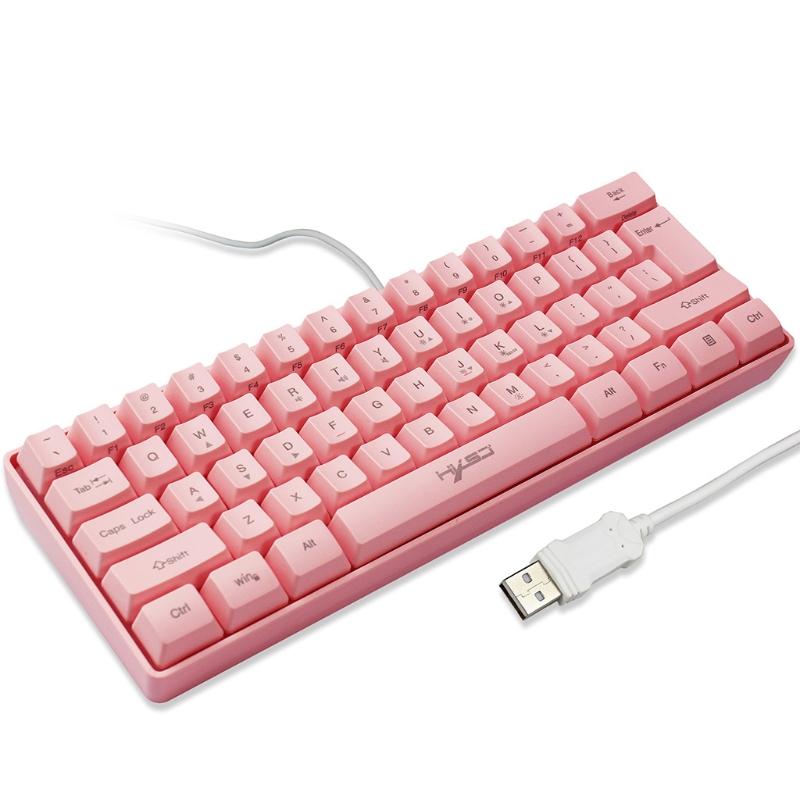 Có Dây 60% Nhỏ Gọn Bàn Phím Cơ, Bàn Phím Cơ 61 Phím Bluetooth-Tương Thích Nhỏ Chơi Game Cầm Tay Bàn Phím Văn Phòng Cho Windows HCCY
