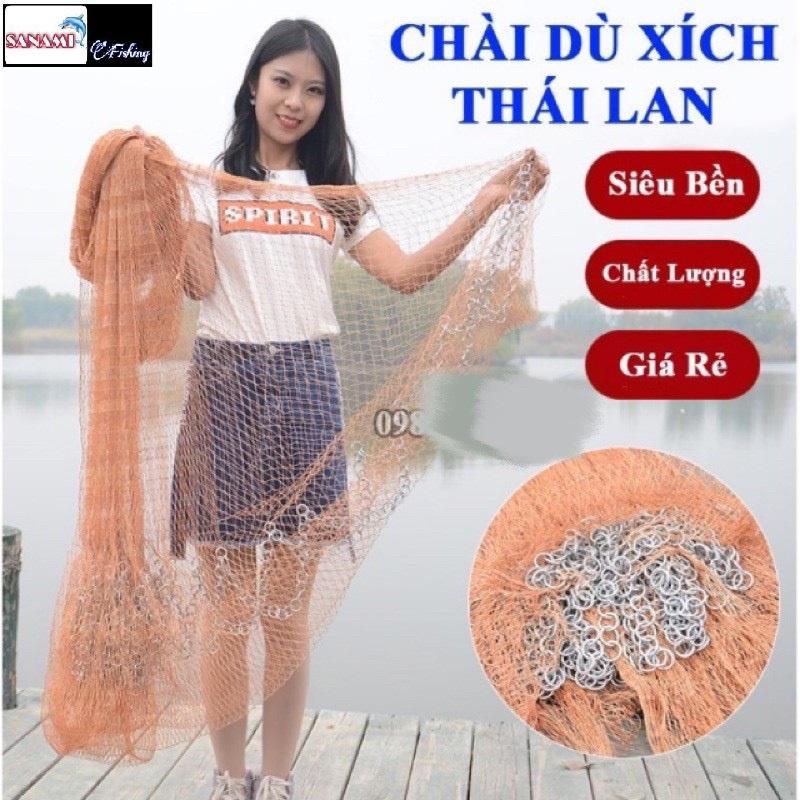 Chài Bắt Cá Cao Cấp Thái Lan Mắt Thưa Chân Xích LU02 Chuyên Đánh Bắt Thủy Sản, Mắt Lưới Dai, Bền - SANAMI FISHING