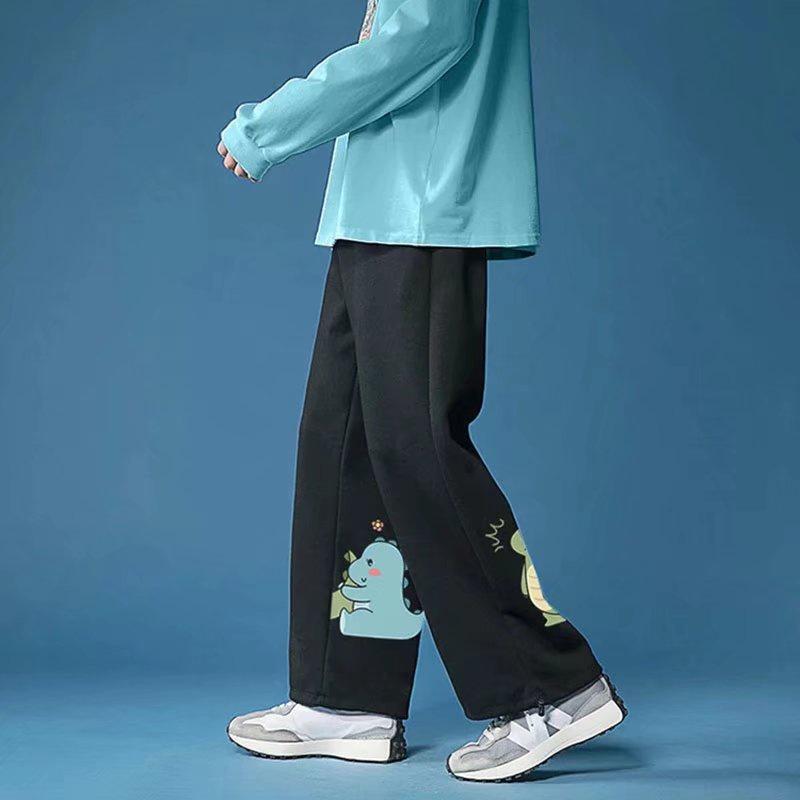 Quần dài thể thao in hình khủng long xanh dương size S-3XL thời trang mùa thu cho nam