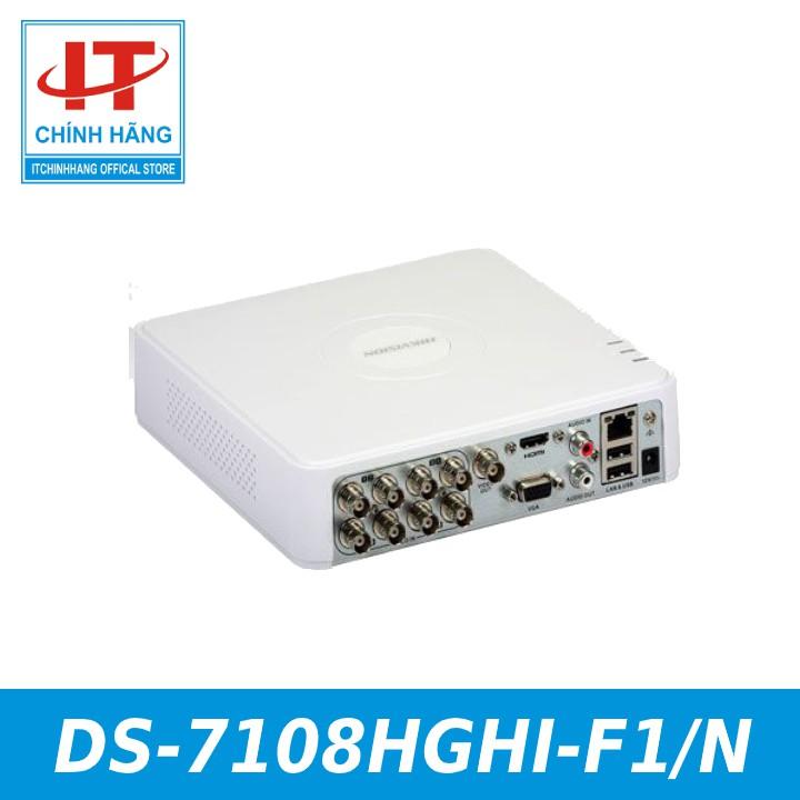 Đầu ghi hình HD-TVI 8 kênh TURBO 3.0 HIKVISION DS-7108HGHI-F1/N - Hàng Chính Hãng