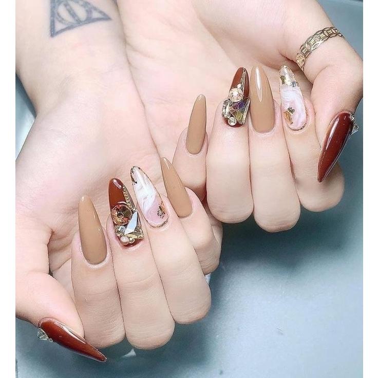 Màu nước nén trắng làm loang vân đá siêu đỉnh,tạo khối vẽ vân đá cực nét,phụ kiện làm móng