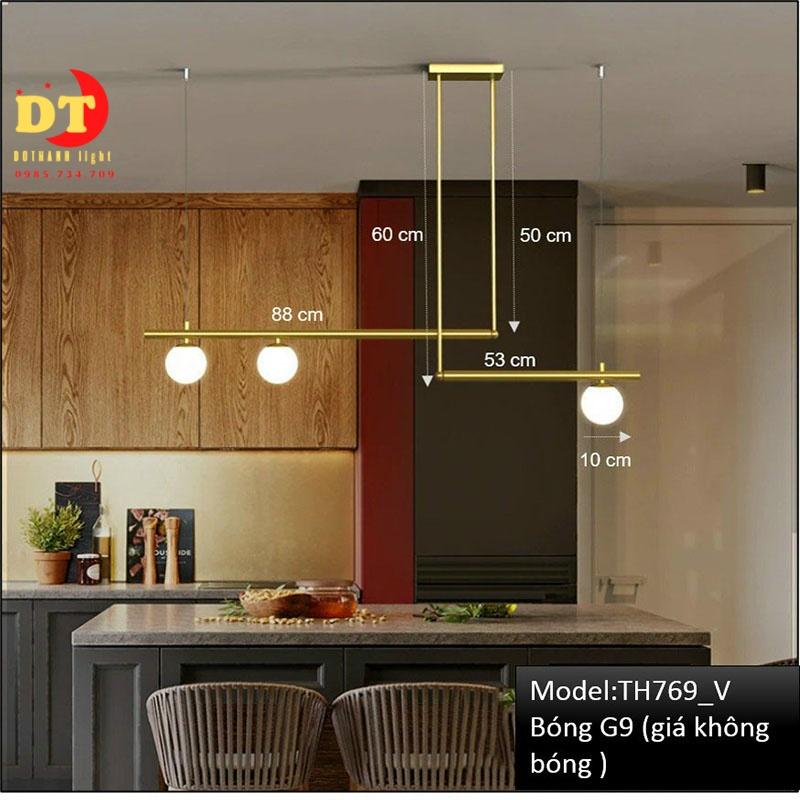 Đèn thả phòng khách bàn ăn phong cách hiện đại HTLQ1