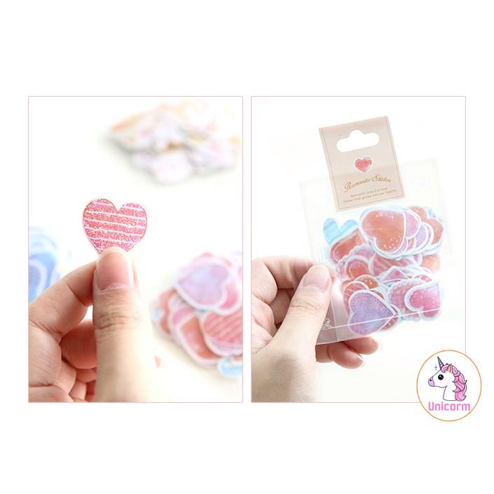 ( hàng có săn - đc chọn mẫu ) set 70 Sticker Romantic Sticker