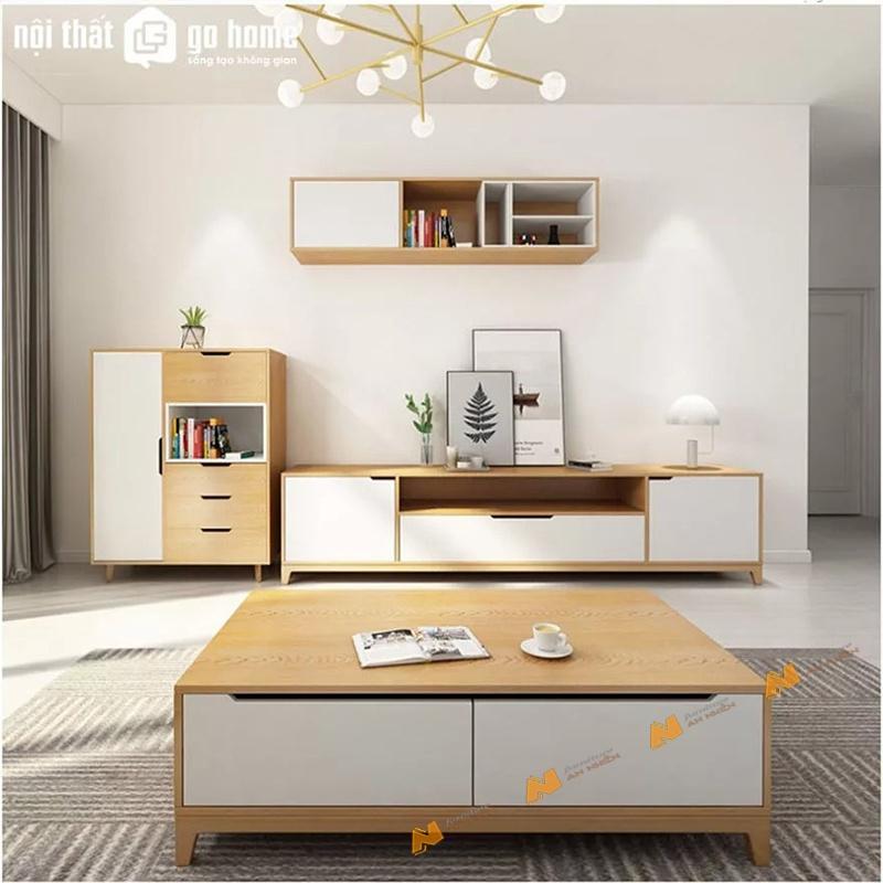 Made in VN Kệ tivi giá rẻ bằng gỗ mdf 17mm công ty Mộc Phát độ bền trên 30 năm AN065