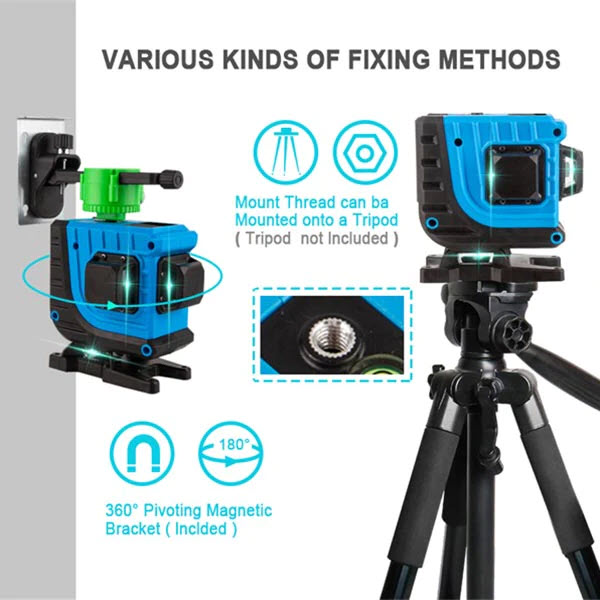 Máy bắn cốt, thăng bằng Laser Noyafa NF-112G cao cấp. Noyafa NF 112G 12 Lines 3D Green Laser Level Meter. Noyafa NF-112G Self-Leveling Cross Line Laser Level with Horizontal and Vertical Lines