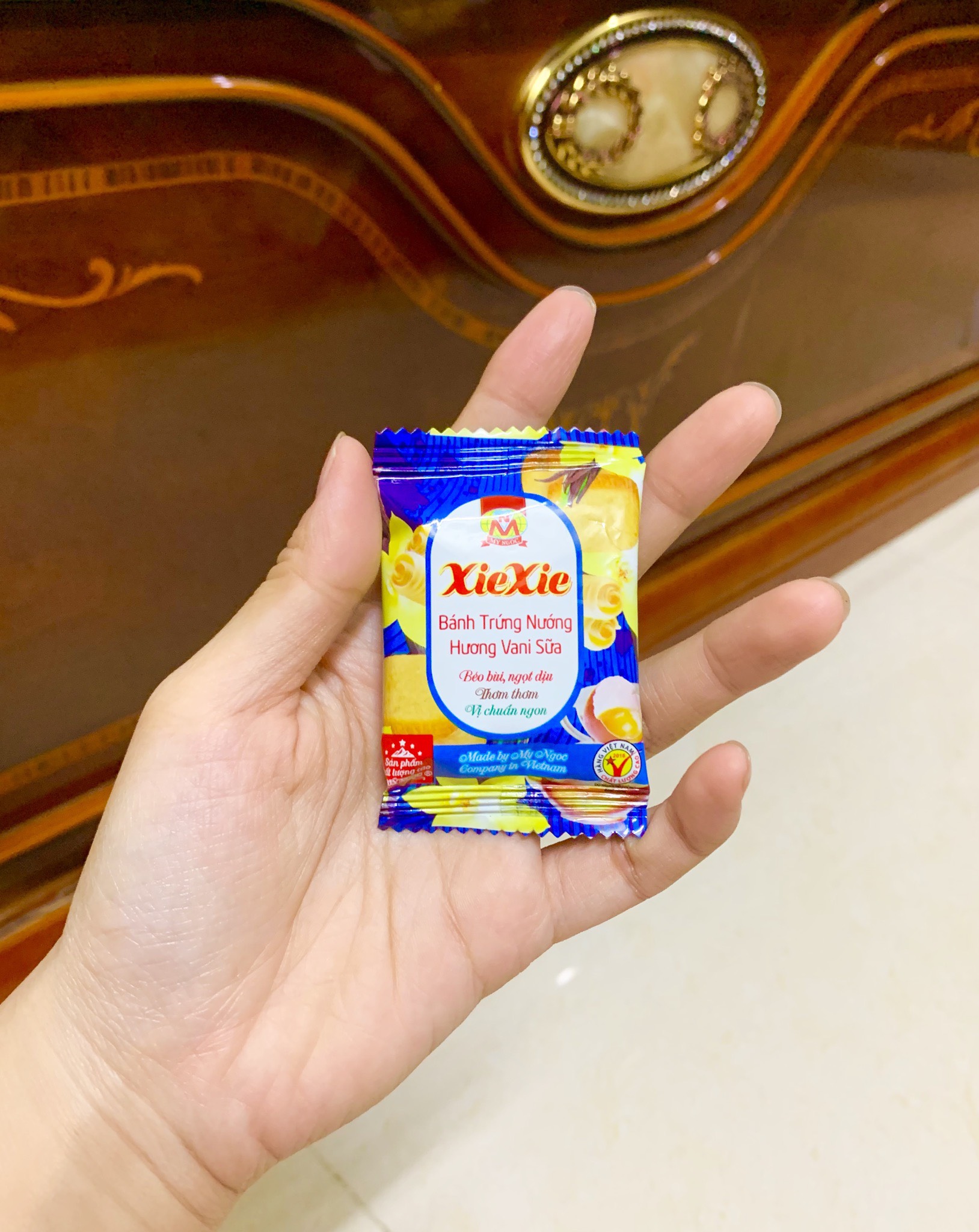 250g Bánh trứng nướng XieXie hương VANI sữa tươi MỸ NGỌC