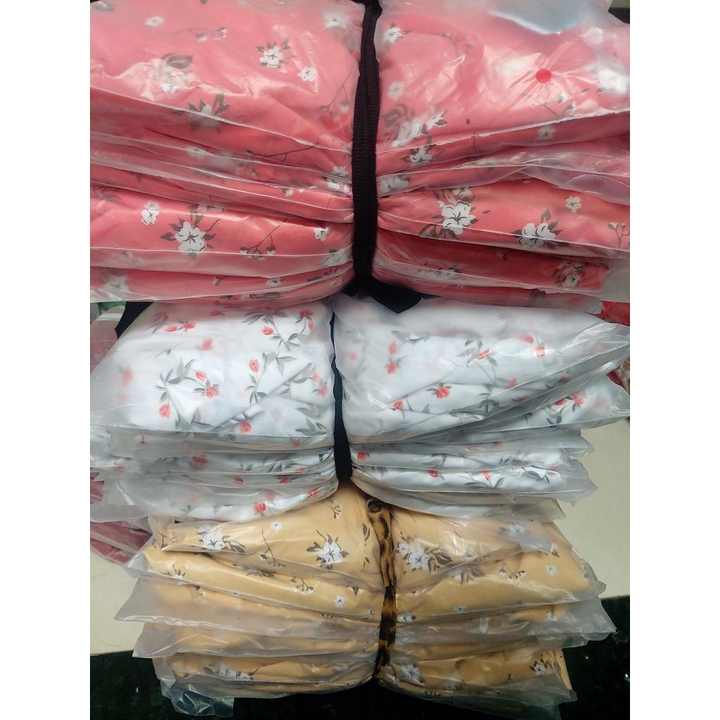 Đầm xoè lụa hoa cổ vuông tay nhún xếp ly ngực xinh xắn