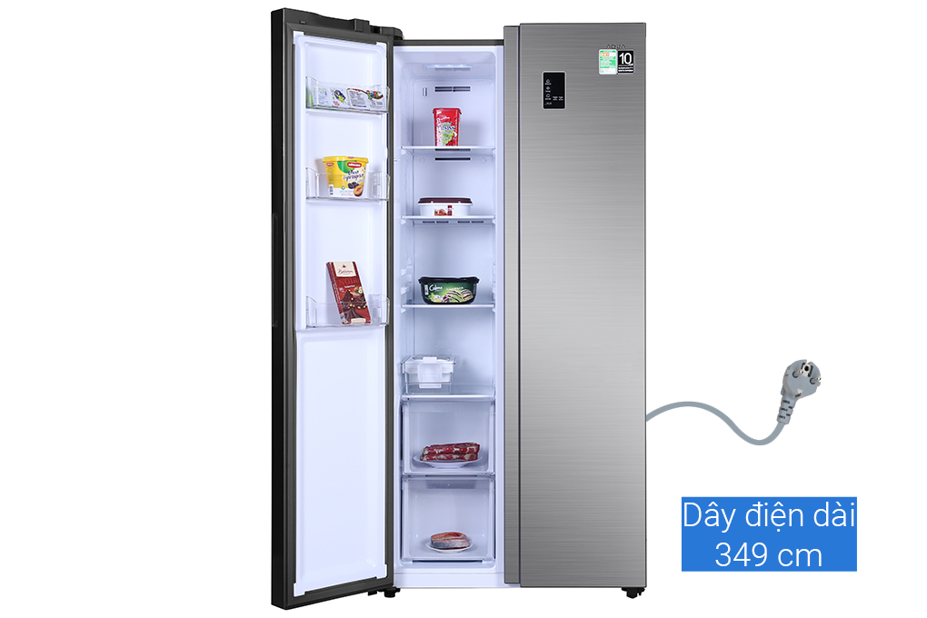 Tủ lạnh SBS Aqua Inverter 480 lít AQR-S480XA - Hàng chính hãng - Giao tại Hà Nội và 1 số tỉnh toàn quốc