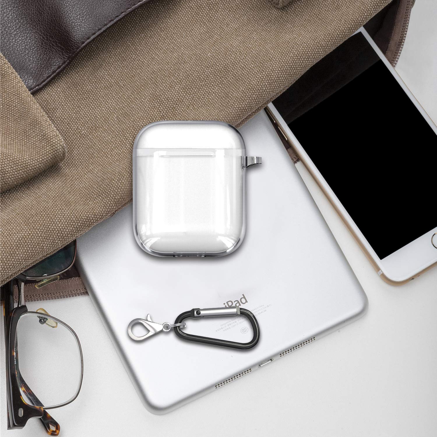 Bao case chống sốc trong suốt cho Airpods 1 / 2 hiệu Likgus Crystal Shell - Mỏng 0.8mm, bảo vệ toàn diện, vật liệu cao cấp - Hàng nhập khẩu