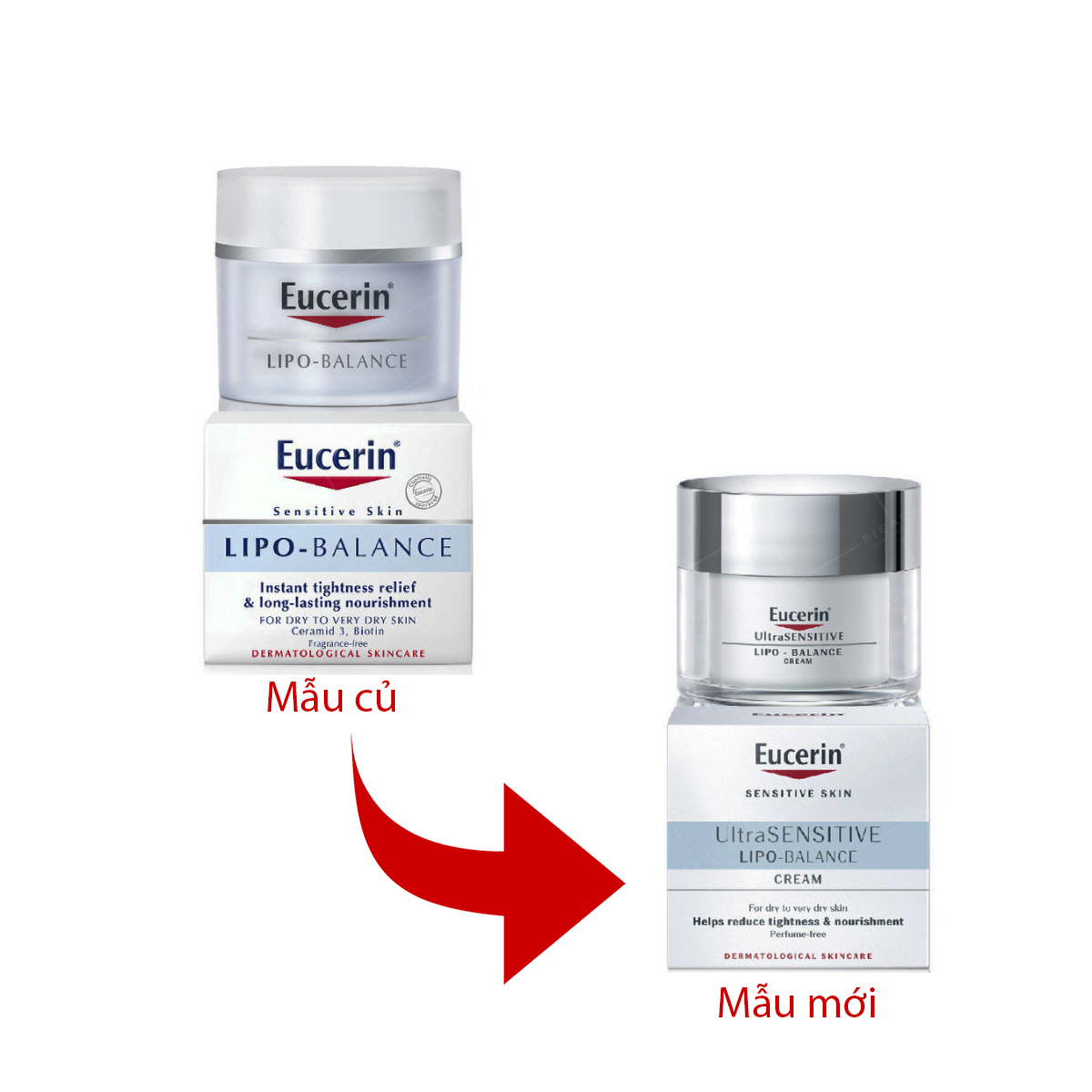 Kem Dưỡng Ẩm Cho Da Khô Và Nhạy Cảm Eucerin Lipo Balance 50ml