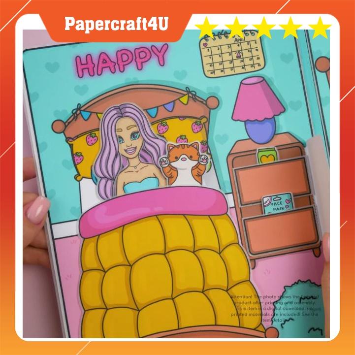 ĐỒ CHƠI NGÔI NHÀ BÚP BÊ GIẤY CẮT THỦ CÔNG DIY_Paper MẪU 08