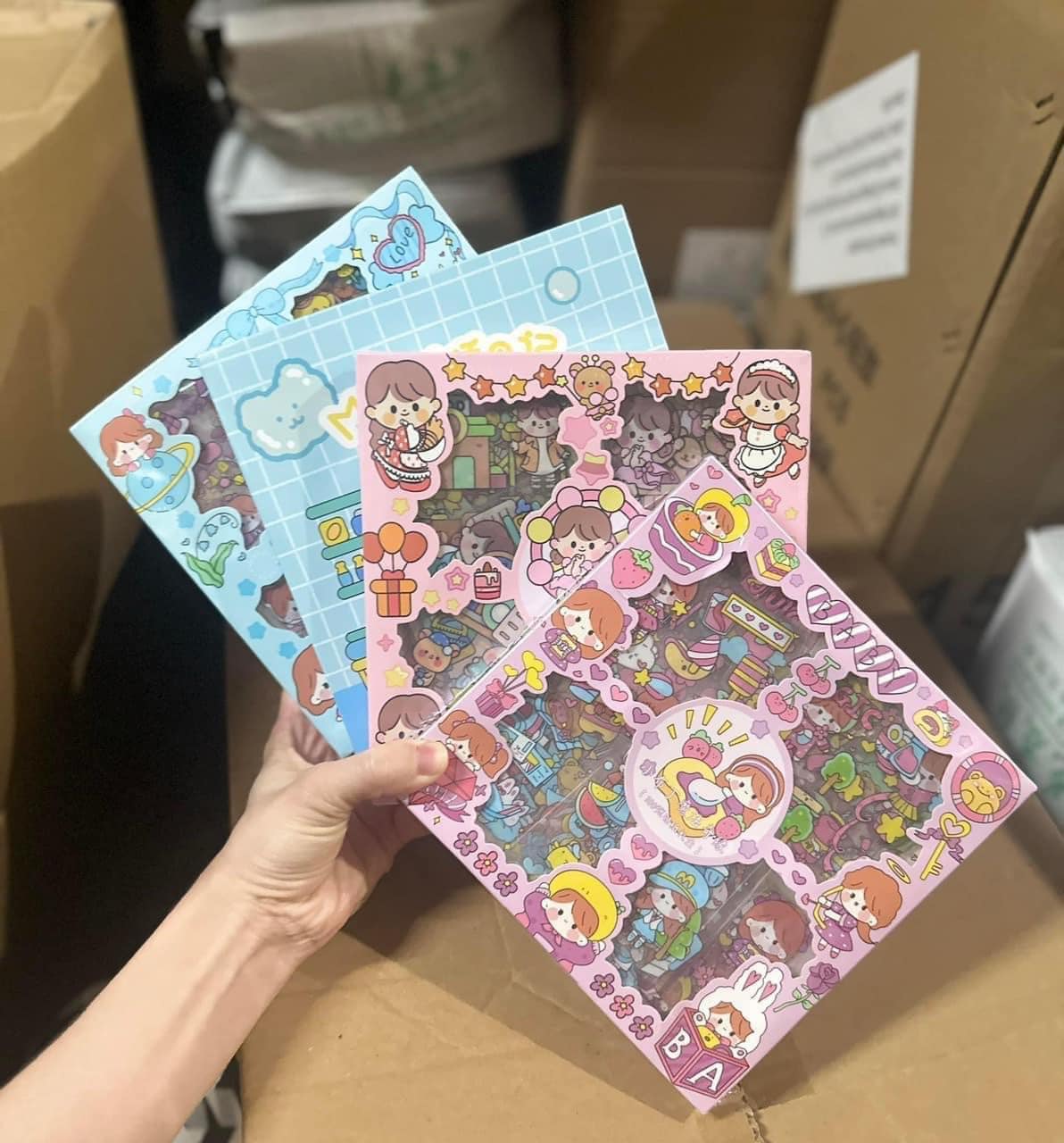 Hộp 100 Tấm Sticker, Hình Dán Sticker Các Mẫu Trang Trí Sổ Tay, Cặp, Hộp Bút, Laptop, Điện Thoại