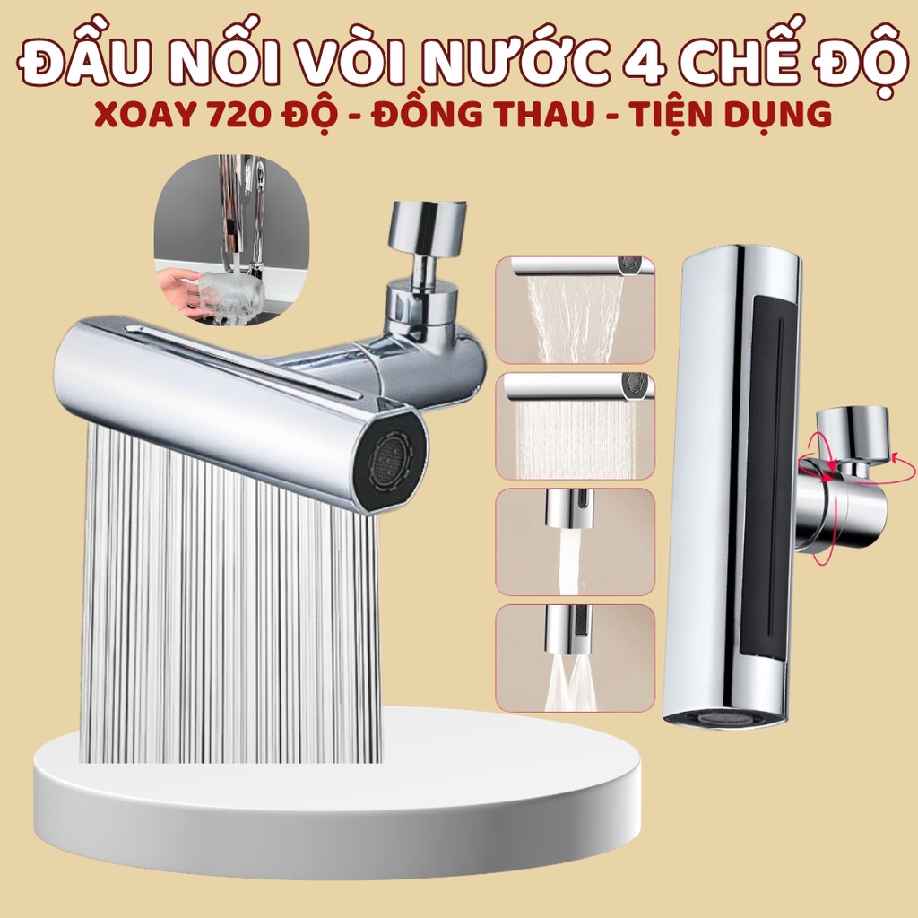 Bộ đầu chia vòi nước chậu rửa mặt lavabo kiêm vòi sen lọc nước gội đầu dây lò xo dài 1m đầu chuyển đổi inox 304 không gỉ