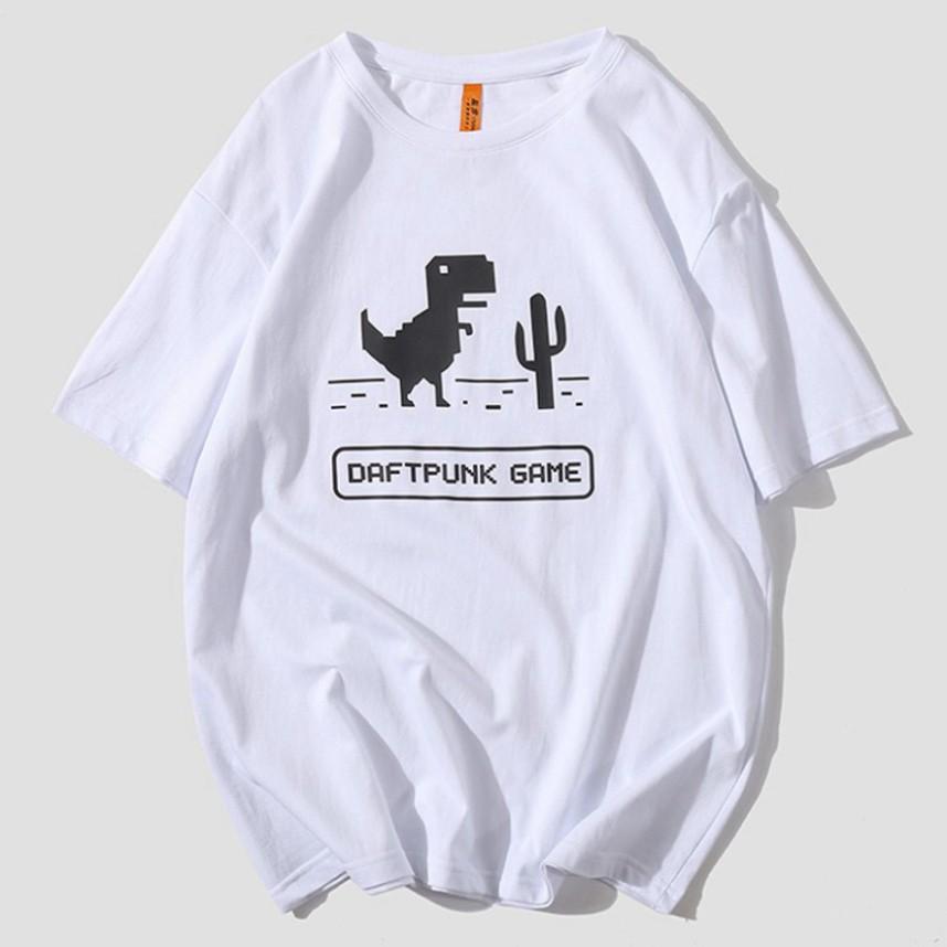 Áo Phông Nam Nữ DAFTPUNK GAME, Áo Thun Tay Lỡ Unisex Chất Liệu Cotton Co Giãn 4 Chiều