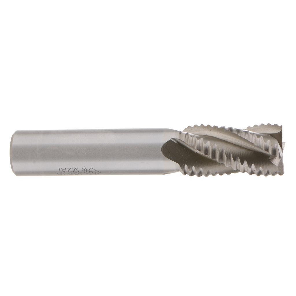 2 Pieces HSS CNC Straight End Mill 4 Flute Thread Milling End Cutter Drill Bit